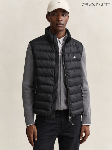 Black - Regular Gant Lightweight Down Gilet