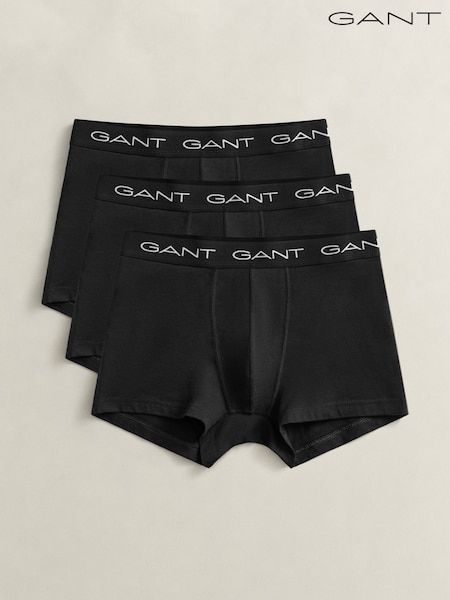 črna - Regular Gant Stretch Cotton Boxers 3-pack