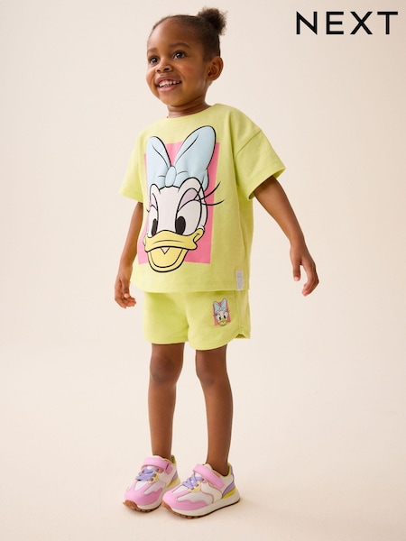 V barvi limete - 100% Cotton Disney Daisy Duck T-Shirt and Short Set (3mths-7yrs) (A03697) | € 13 - € 17