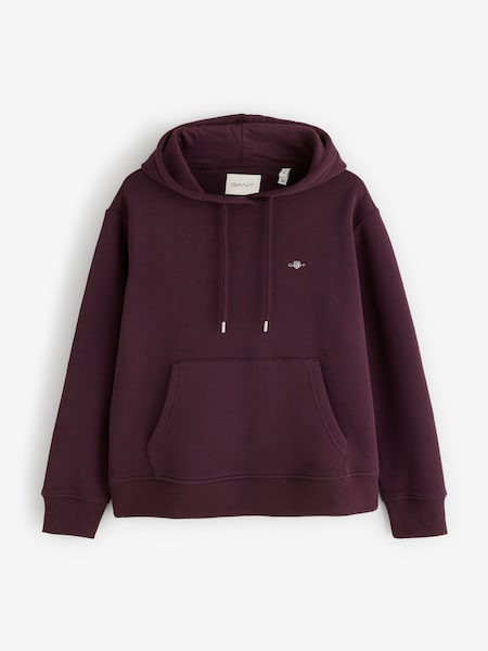 Rød - Gant Shield Logo Jersey Hoodie