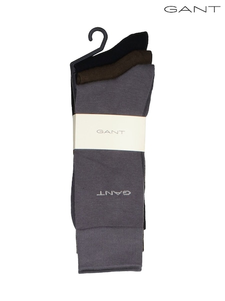 Gri - Regular Gant Soft Cotton Socks 3-pack