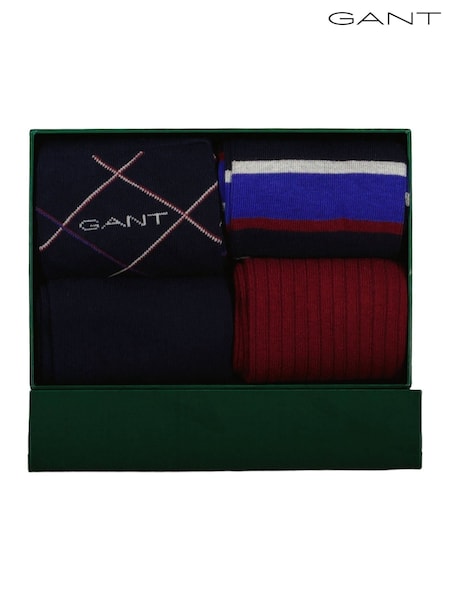Синій - Regular Gant Soft Cotton Gift Box Socks 4-pack