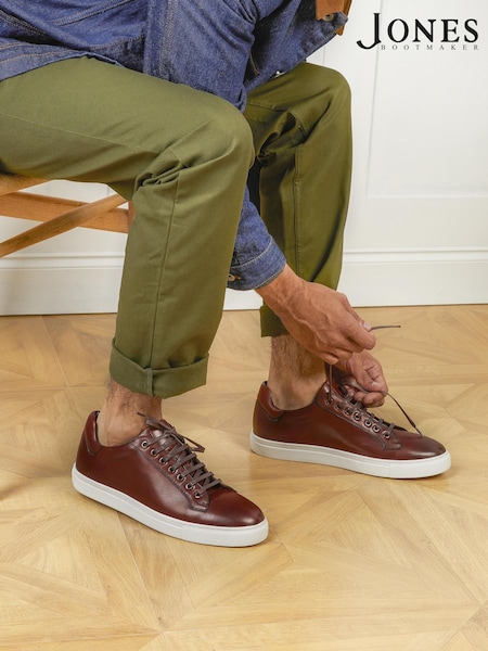 Jones Bootmaker Mens Simon Leather Trainers (A05391) | $173