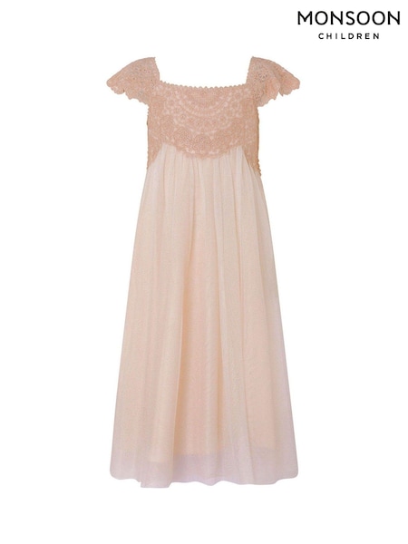 Monsoon Pink Estella Sparkle Dress (A05416) | 247 QAR - 277 QAR