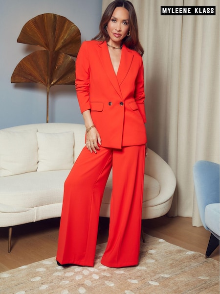 Red Myleene Klass Super Wide Leg Trousers (A05685) | €16