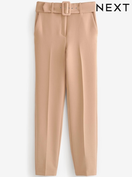 Camel Smart Belted Taper Leg Trousers (A05704) | €17