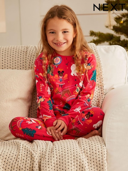 Red Christmas Printed Long Sleeve Pyjamas (9mths-12yrs) (A06762) | € 8 - € 12
