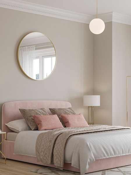 Pink Blush Opulent Velvet Matson Upholstered Ottoman Storage Bed Frame (A07300) | €725 - €950