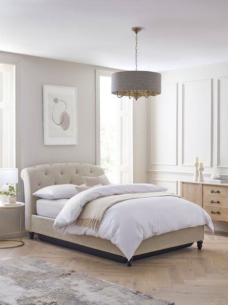 Soft Texture Light Natural Hartford Upholstered Ottoman Storage Bed Frame (A07435) | €1,125 - €1,375