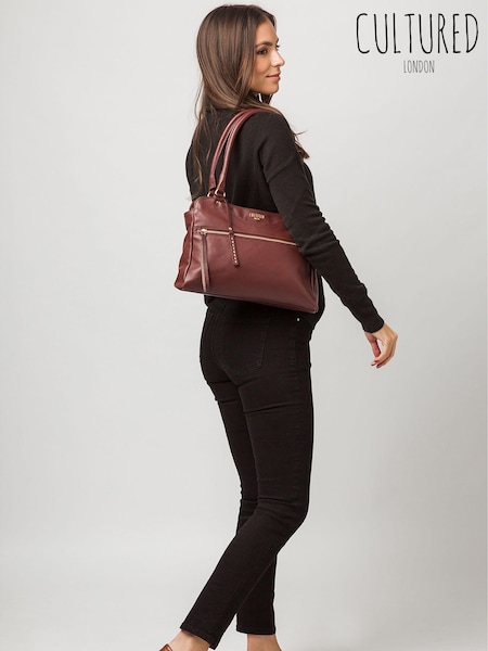Rik kastanj - Cultured London Shadwell Leather Handbag (A07867) | kr1 240