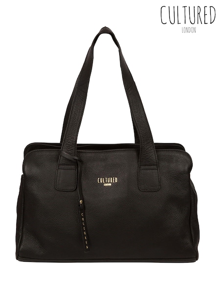 Cultured London Marquee Midnight Blue Leather Handbag (A07875) | €65