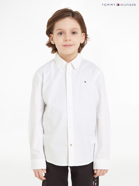 Alb - Tommy Hilfiger Stretch Oxford Shirt (A09018) | 276 LEI - 335 LEI