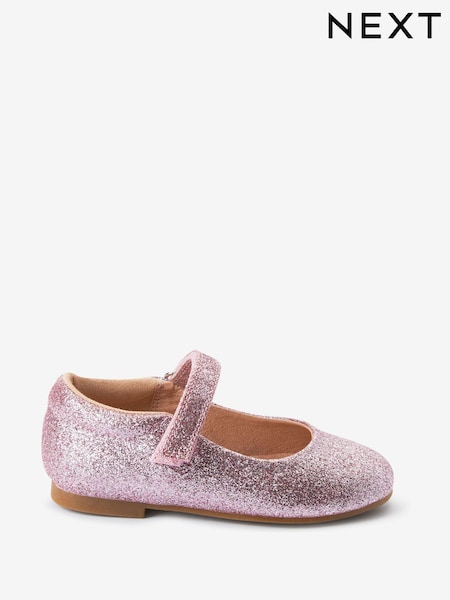 Rosa mit Glitzer - Mary Jane Occasion Shoes (A09895) | 9 € - 12 €