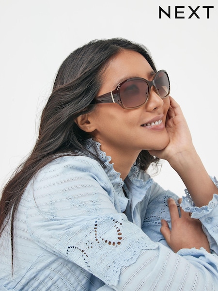 Brown Ombre Effect Cut Out Detail Sunglasses (A09931) | €15