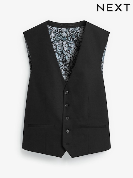 Noir - Gilet de costume Motion Flex stretch en laine mélangée (A09968) | € 24