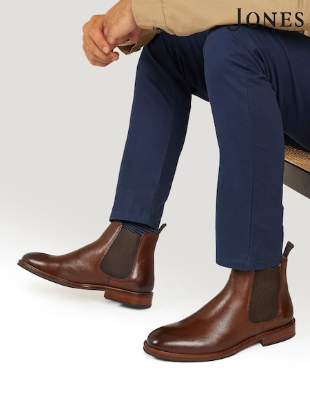 Kastanj - Jones Bootmaker Deakin Leather Mens Chelsea Boots (A10030) | kr2 530