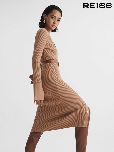 Reiss Avery Rib-Knitted Midi Dress (A10219) | 1,469 LEI