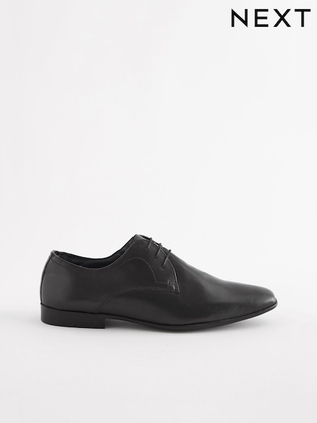 Черный - Широкая платформа - Leather Plain Derby Shoes (A12663) | €21