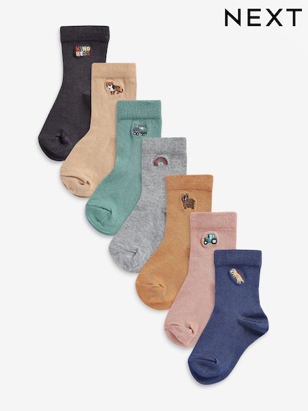 Mineral/Figurenmotiv - Cotton Rich Socks 7 Pack (A13390) | 9 € - 11 €