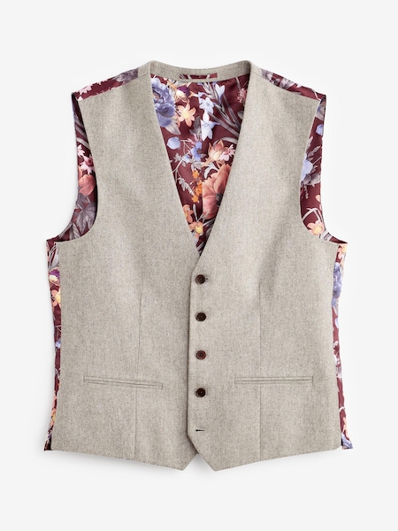 Taupe Donegal Suit Waistcoat (A13725) | €12