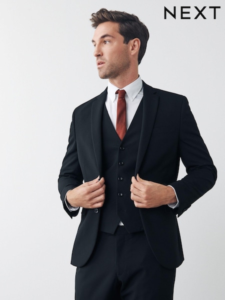 Black Skinny Fit Motionflex Stretch Suit Jacket (A13732) | €105