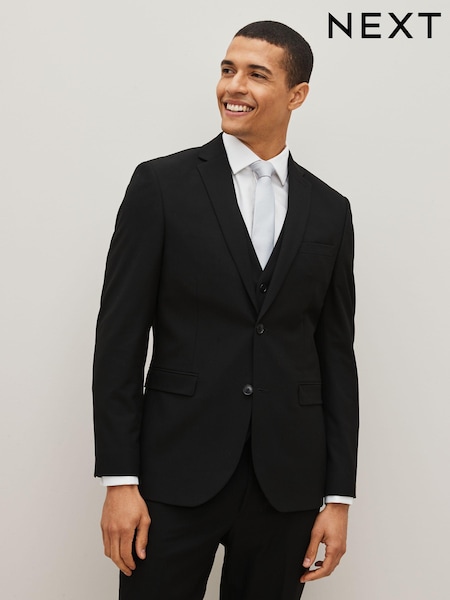 أسود - تلبيس ضيق - Motionflex Stretch Suit Jacket (A13738) | ‏346 د.إ.‏
