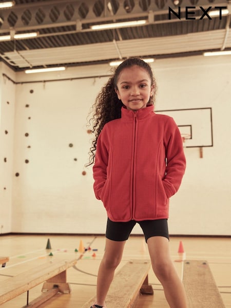 Červená - Zip-up Fleece Jacket With Pockets (3-16yrs) (A14365) | 360 Kč - 550 Kč