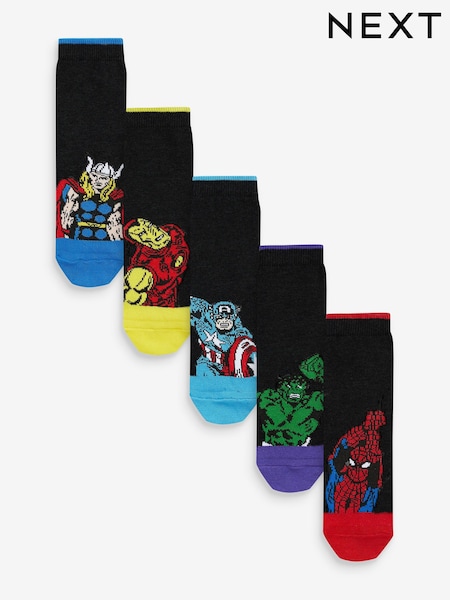 Schwarz Marvel® Avengers - 5 Pack Cotton Rich Socks (A14396) | 11 € - 13 €