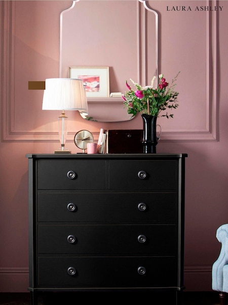 Laura Ashley Black Henshaw Two+Three Drawers Chest (A18920) | €1,197