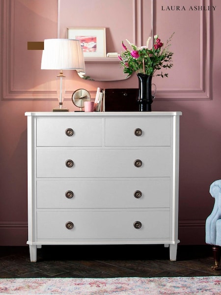 Laura Ashley Pale Steel Henshaw Two+Three Drawers Chest (A18921) | €1,197