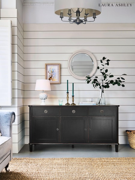 Laura Ashley Black Henshaw Three Doors Three Drawers Sideboard (A18936) | €1,512