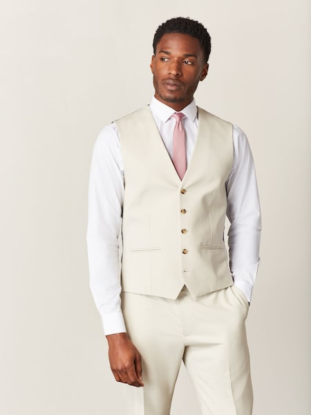 Ecru White Motion Flex Stretch Waistcoat (A20188) | €6