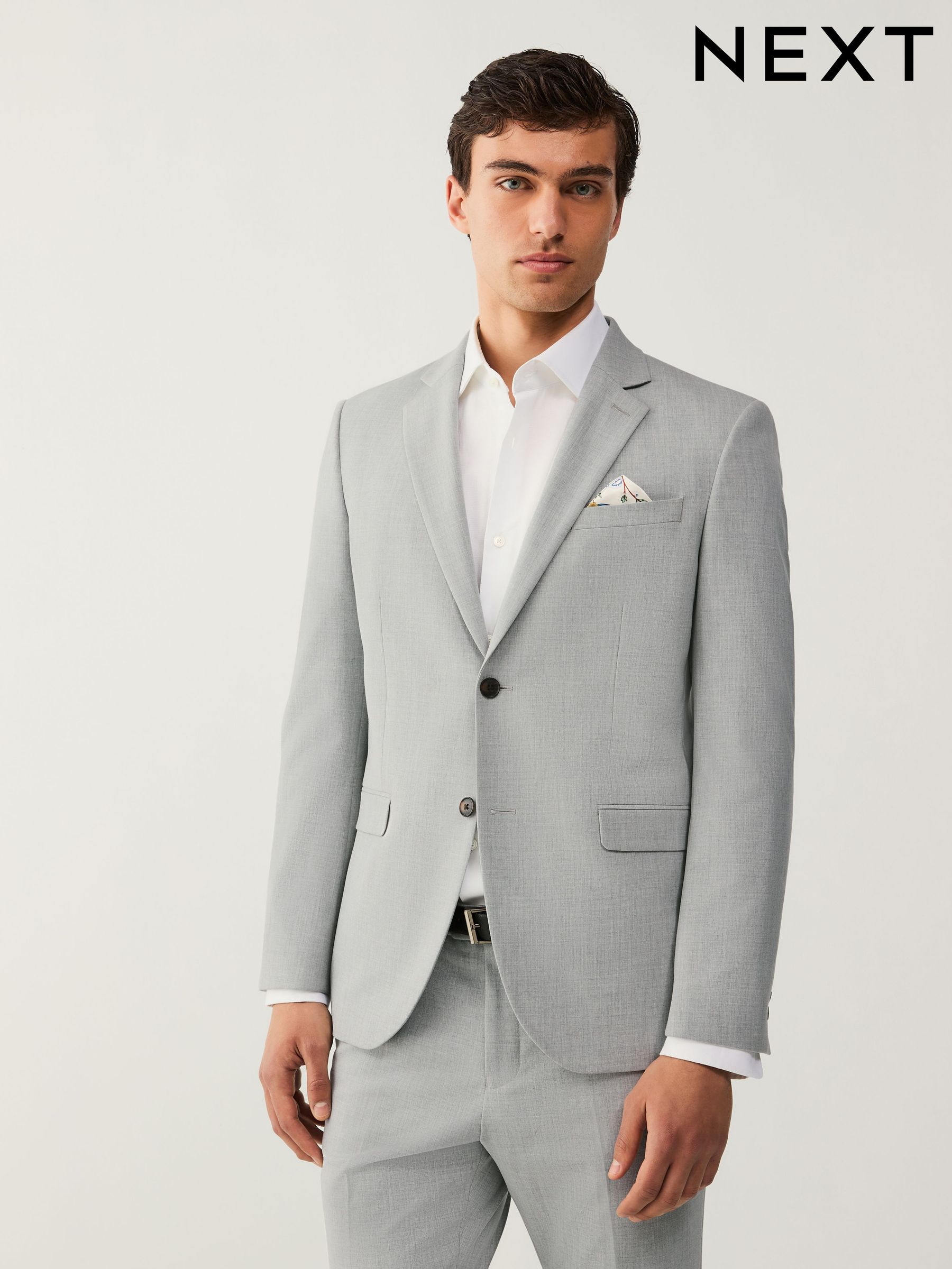 Suit Jackets Grey Skinny Formal Next Luxembourg