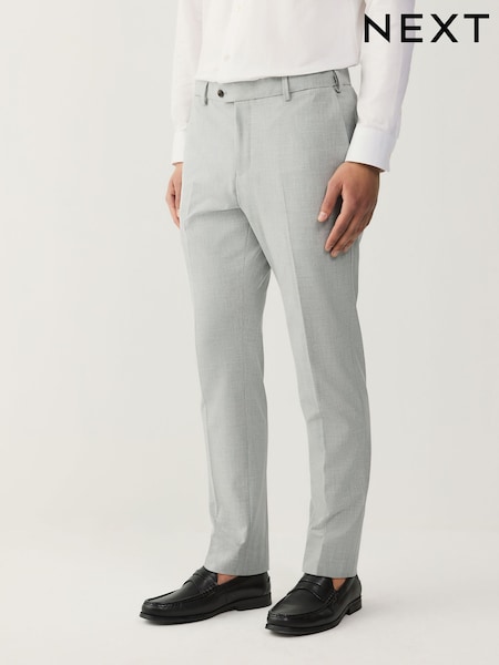 Light Grey Skinny Fit Motionflex Stretch Suit Trousers (A20206) | €53