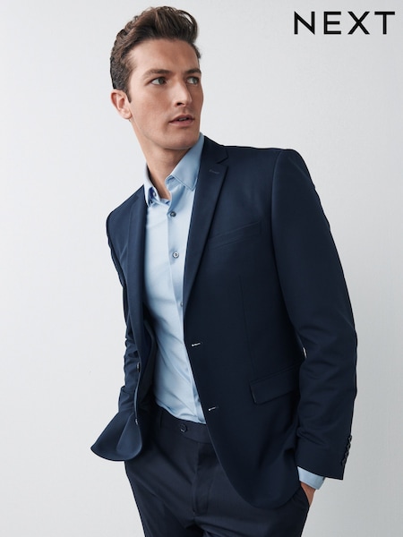 Navy Blue Skinny Fit Motionflex Stretch Suit: Jacket (A20213) | €8