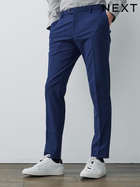 Bright Blue Slim Fit Motionflex Stretch Suit Trousers (A20244) | €8