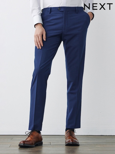 Bright Blue Skinny Fit Motionflex Stretch Suit Trousers (A20245) | €8