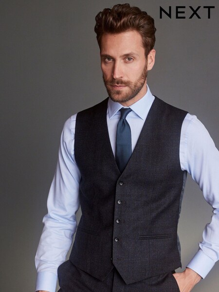 Charcoal Check Signature Empire Mills Charcoal Waistcoat (A20494) | €46