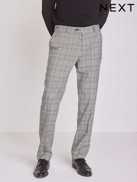 Серый - Обычный крой - Check Suit: Trousers (A20495) | €15