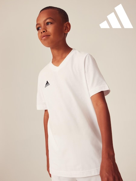 adidas White 100% Cotton Entrada 22 T-Shirt (A21189) | €10