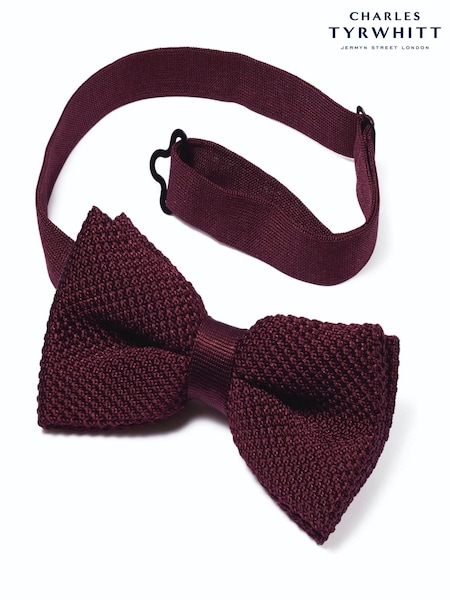 Rot - Regular Charles Tyrwhitt Classic Knitted Ready-tied Bow Tie