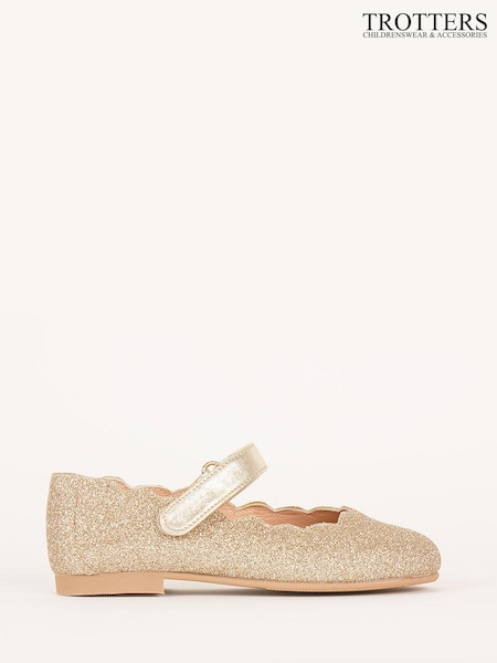 Trotters London Gold Lilly Party Shoes (A23578) | 89 € - 98 €