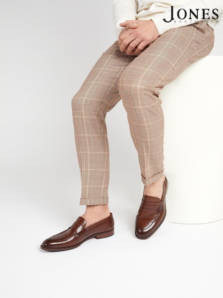 Коричневый - Jones Bootmaker Leather Penny Loafers (A26876) | €146