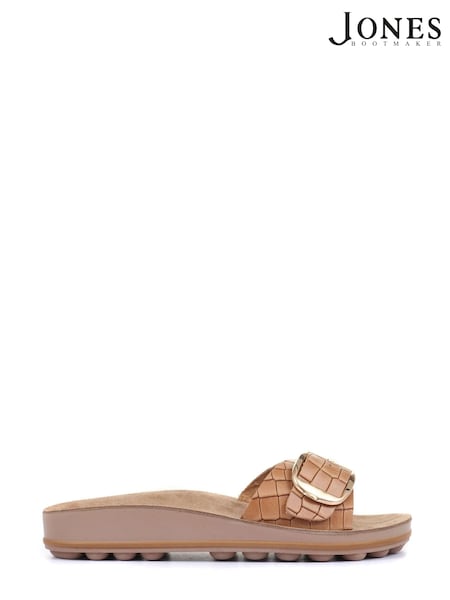 Jones Bootmaker Tan Brown South Beach Ladies Mule Sandals (A27157) | €91