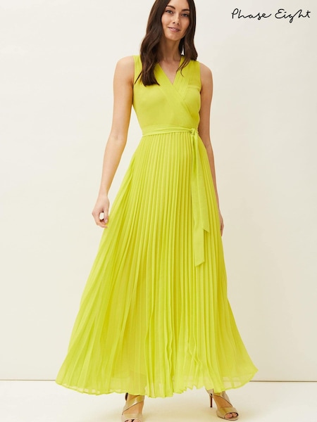 Phase Eight Yellow Molly Chiffon Maxi Dress (A27294) | €82