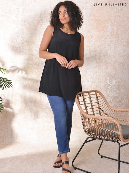 Live Unlimited Curve Black Sustainable Viscose Vest (A27635) | €24