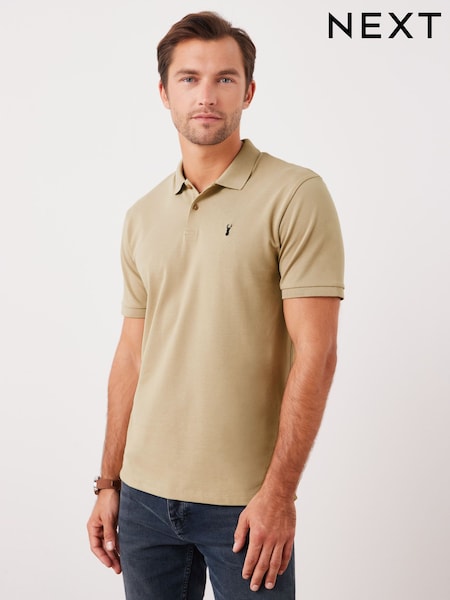 Stone Regular Fit Short Sleeve Pique Polo Shirt (A28975) | € 6