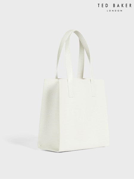 Ted Baker White Reptcon Croc Detail Small Icon Bag (A31237) | 216 QAR