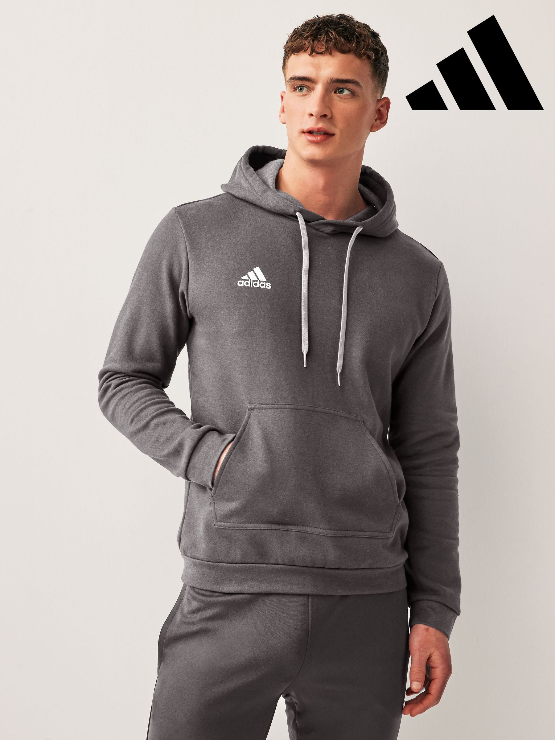 Adidas grey zip up jacket cheap