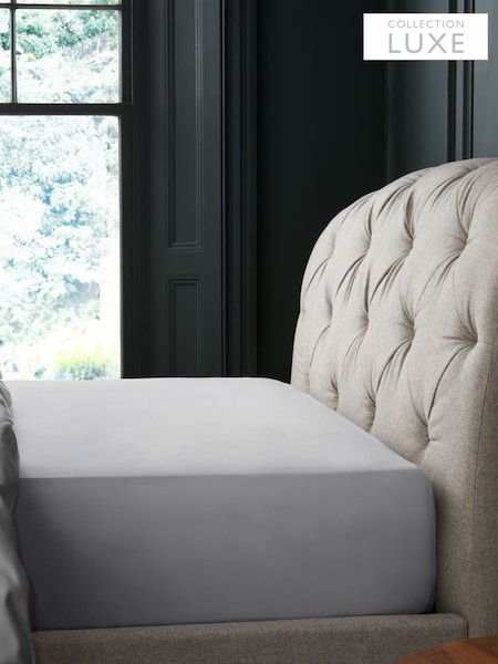 Silver Grey Collection Luxe 1000 Thread Count 100% Cotton Sateen Extra Deep Fitted Sheet (A31638) | €29 - €37